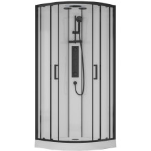 Душевая кабина Adema Витте Ронда / Vitte Ronda 90x90 профиль черный (УТ-00002127)