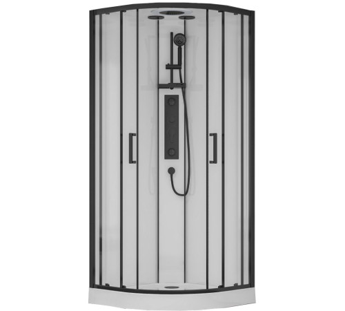 Душевая кабина Adema Витте Ронда / Vitte Ronda 90x90 профиль черный (УТ-00002127)