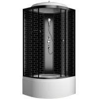 Душевая кабина ODA 5001BT 90x90 тонированное стекло / черный профиль