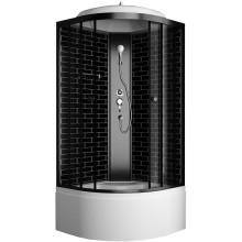 Душевая кабина ODA 5001BT 90x90 тонированное стекло / черный профиль