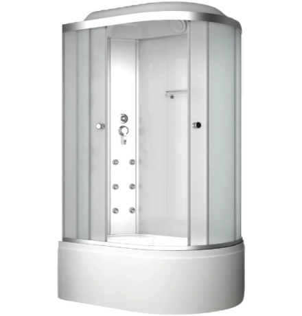 Душевая кабина ODA 8037BML 120x80 левая, стекла матовые, профиль хром