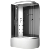 Душевая кабина ODA 8037BTL 120x80 левая, стекла тонированные, профиль хром