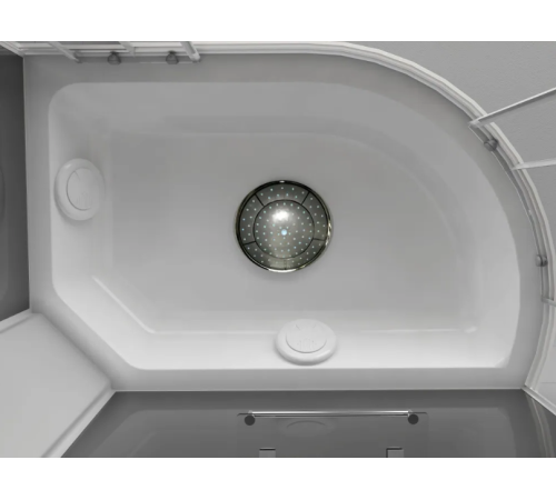 Душевая кабина ODA 8037BTL 120x80 левая, стекла тонированные, профиль хром