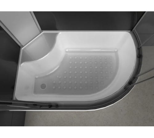 Душевая кабина ODA 8037BTL 120x80 левая, стекла тонированные, профиль хром