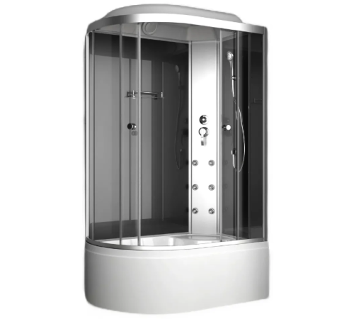 Душевая кабина ODA 8037BTR 120x80 правая, стекла тонированные, профиль хром