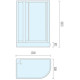 Душевая кабина ODA 8037NTL 120x80 тонированное стекло / хромированный профиль