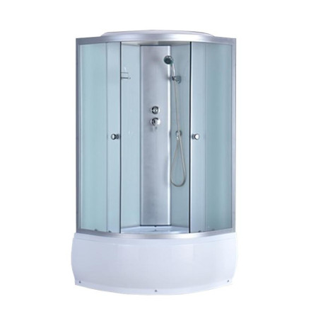 Душевая кабина ODA 8402-100BM 100x100 стекла матовые, профиль хром