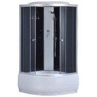 Душевая кабина ODA 8402-100BT 100x100 стекла тонированные, профиль хром