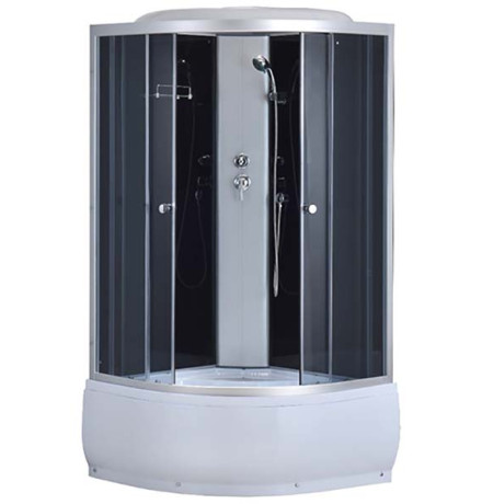 Душевая кабина ODA 8402-100BT 100x100 стекла тонированные, профиль хром