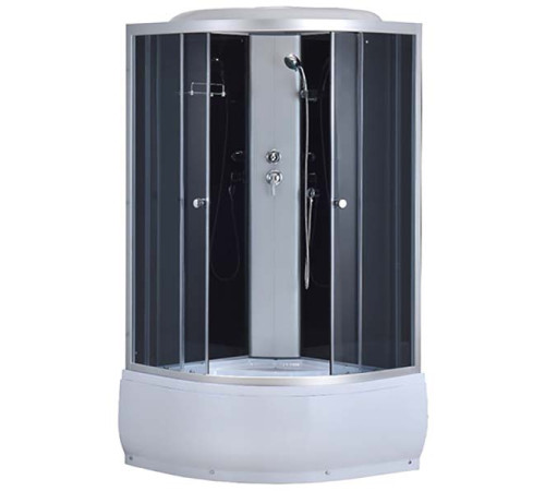 Душевая кабина ODA 8402-100BT 100x100 стекла тонированные, профиль хром