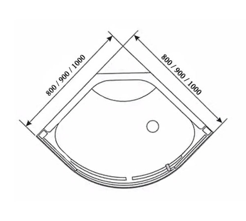 Душевая кабина ODA 8402-100BT 100x100 стекла тонированные, профиль хром