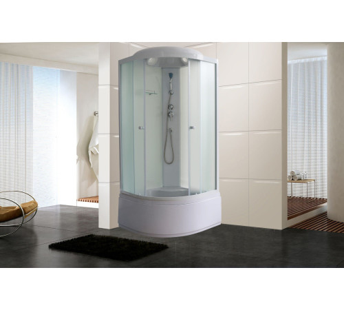 Душевая кабина ODA 8500BM 85x85 стекла матовые, профиль белый