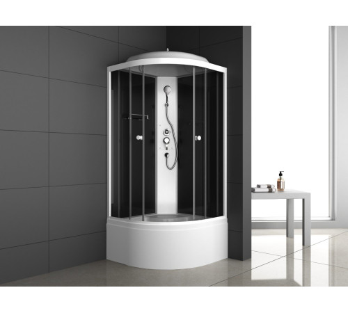 Душевая кабина ODAa 8500BT 85x85 стекла тонированные, профиль белый