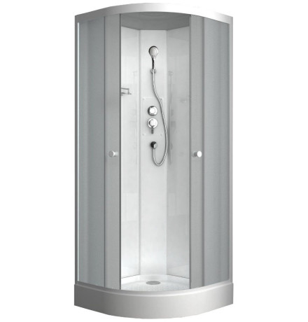 Душевая кабина ODA 8520NM 85x85 стекла матовые, профиль белый
