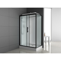 Душевая кабина ODA 8801ML 120x80 матовое стекло / черный профиль (левая)