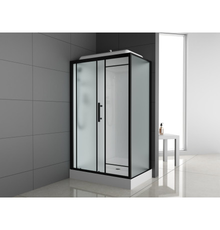 Душевая кабина ODA 8801ML 120x80 матовое стекло / черный профиль (левая)