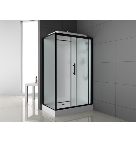 Душевая кабина ODA 8801MR 120x80 матовое стекло / черный профиль (правая)