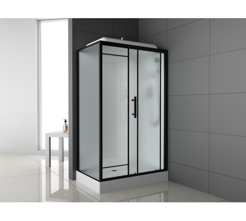 Душевая кабина ODA 8801MR 120x80 матовое стекло / черный профиль (правая)