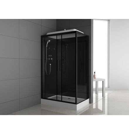 Душевая кабина ODA 8801TL 120x80 тонированное стекло / черный профиль (левая)