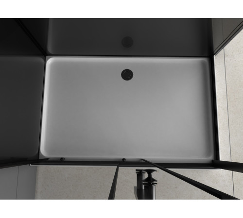 Душевая кабина ODA 8801TR 120x80 тонированное стекло / черный профиль (правая)