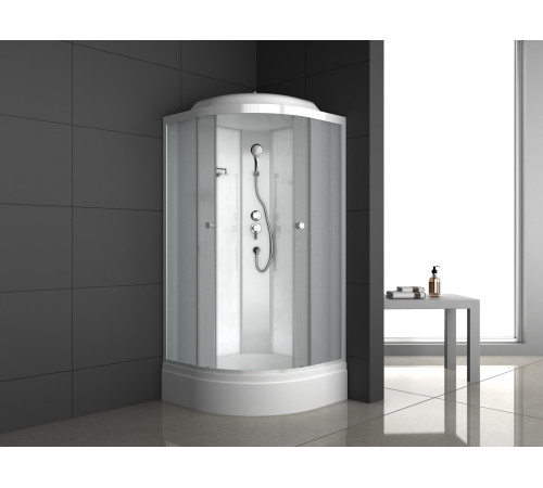 Душевая кабина ODA 8900SM 90x90 матовое стекло / белый профиль