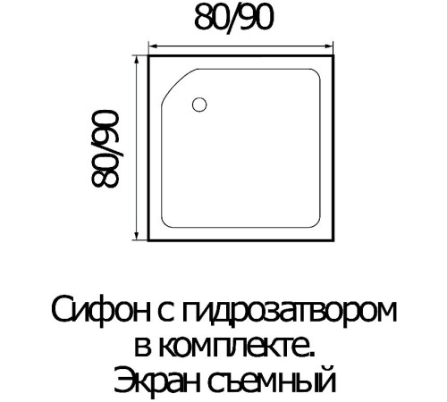 Душевая кабина River NEVA Б/К 90/24 MT (10000000819)