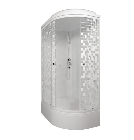 Душевая кабина Triton Коралл В3 узор "мозайка" левая (Щ0000061819)