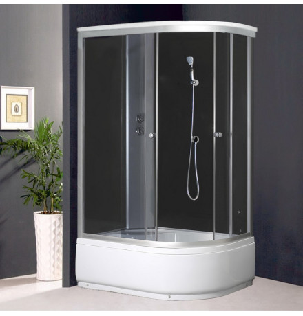 Душевая кабина Coliseum Simple T120 черная L (000000642)