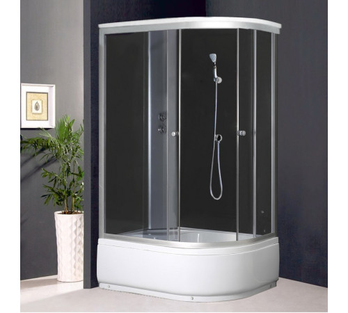 Душевая кабина Coliseum Simple T120 черная L (000000642)