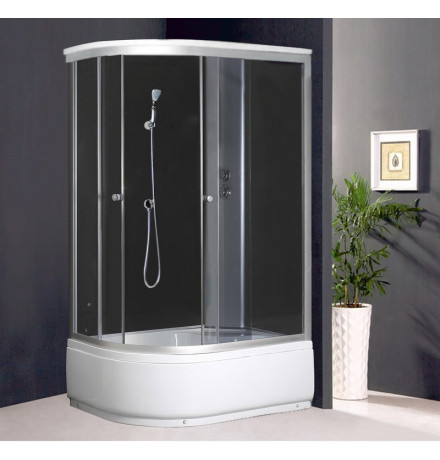 Душевая кабина Coliseum Simple T120 черная R (000000644)