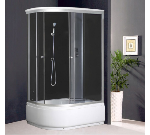 Душевая кабина Coliseum Simple T120 черная R (000000644)