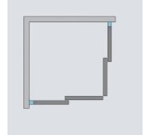 Душевой уголок Coliseum Кварто T-80 80x80 тонированное стекло (000000162)