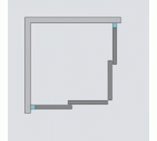 Душевой уголок Coliseum Кварто T-90 90x90 тонированное стекло (000000244)