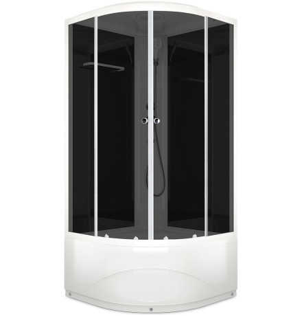 Душевая кабина Domani-Spa Delight High (DS01DS88HBT00) 88 80x80 тонированное стекло / черные стенки с крышей