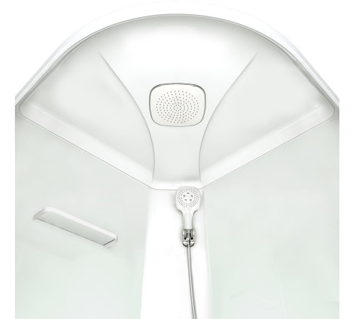 Душевая кабина Domani-Spa Delight 110 (DS01DS110HWM00) 100x100 сатин матированное стекло / белые стенки с крышей