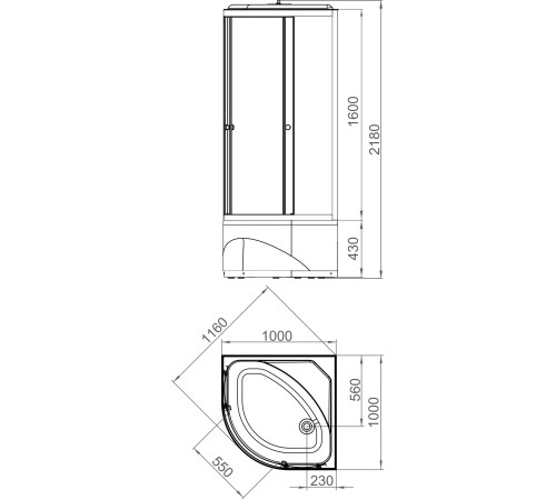 Душевая кабина Domani-Spa Delight 110 (DS01DS110HWM00) 100x100 сатин матированное стекло / белые стенки с крышей