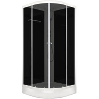 Душевая кабина Domani-Spa Delight 110 (DS01DS110LBT00) 100x100 тонированное стекло / черные стенки с крышей