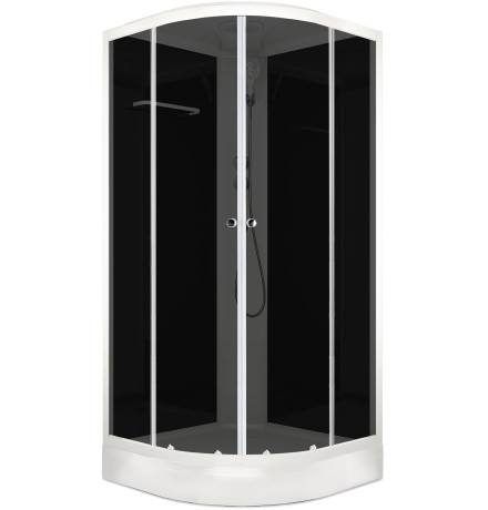 Душевая кабина Domani-Spa Delight 110 (DS01DS110LBT00) 100x100 тонированное стекло / черные стенки с крышей