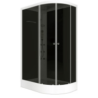 Душевая кабина Domani-Spa Delight 128 (DS01DS128LLBT00) 120x80 тонированное стекло / черные стенки с крышей (левая)