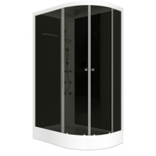 Душевая кабина Domani-Spa Delight 128 (DS01DS128LLBT00) 120x80 тонированное стекло / черные стенки с крышей (левая)