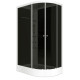 Душевая кабина Domani-Spa Delight 128 (DS01DS128LLBT00) 120x80 тонированное стекло / черные стенки с крышей (левая)