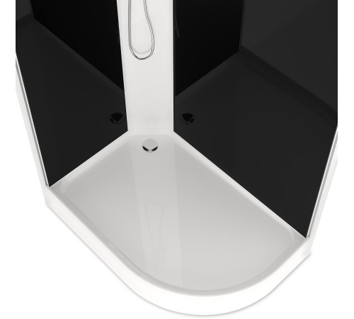 Душевая кабина Domani-Spa Delight 128 (DS01DS128LLBT00) 120x80 тонированное стекло / черные стенки с крышей (левая)