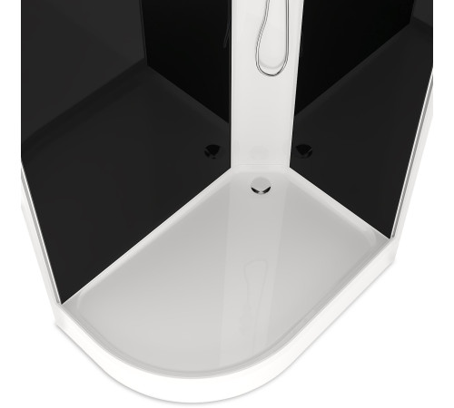 Душевая кабина Domani-Spa Delight 128 (DS01DS128RLBT00) 120x80 тонированное стекло / черные стенки с крышей (правая)