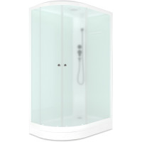 Душевая кабина Domani-Spa Delight 128 (DS01DS128RLWM00) 120x80 матовое стекло / белые стенки с крышей (правая)