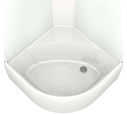 Душевая кабина Domani-Spa Delight 88 (DS01DS88HWM00)  80x80 сатин матированное стекло / белые стенки с крышей