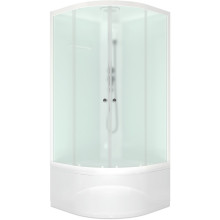 Душевая кабина Domani-Spa Delight 88 (DS01DS88HWM00)  80x80 сатин матированное стекло / белые стенки с крышей