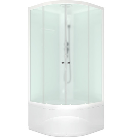 Душевая кабина Domani-Spa Delight 88 (DS01DS88HWM00)  80x80 сатин матированное стекло / белые стенки с крышей