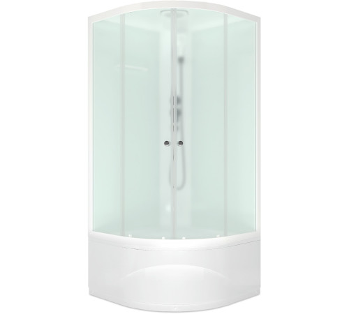 Душевая кабина Domani-Spa Delight 88 (DS01DS88HWM00)  80x80 сатин матированное стекло / белые стенки с крышей