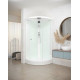 Душевая кабина Domani-Spa Simple 110 (DS01Sm110LWCl00-V1.2) 100x100 прозрачное стекло / белые стенки с крышей