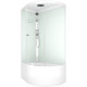 Душевая кабина Domani-Spa Simple high L (DS01Sm128LHWCl00- V1.2) 120x80 прозрачное стекло / белые стенки с крышей